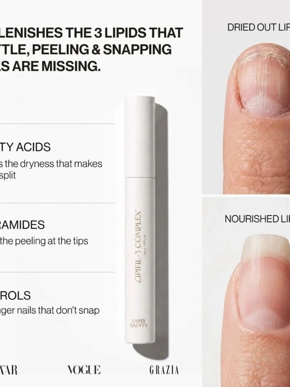 Sassy Saints LIPIFIL-3 Complex™ Nail Serum